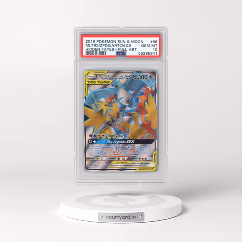 2019 Pokémon Sun & Moon Hidden Fates #66 Moltres & Zapdos & Articuno GX - Holo Full Art (PSA 10 GEM