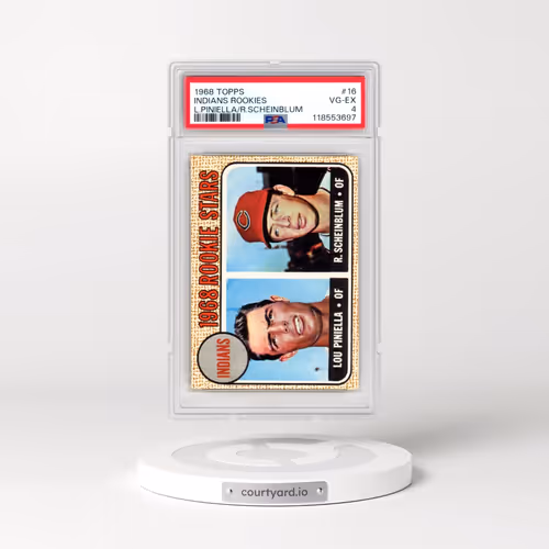 1968 Topps #16 Indians Rookies - L.Piniella/R.Scheinblum (PSA 4 VG-EX)