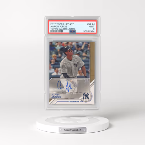 2017 Topps Update Topps Salute Autographs #SAAJ Aaron Judge (PSA 9 MINT)
