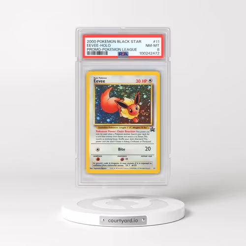 2000 Pokémon Promo Black Star #11 Eevee - Holo Pokemon League (PSA 8 NM-MT)