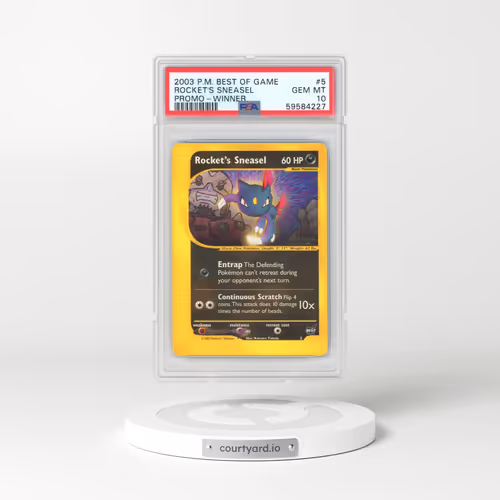 2003 Pokémon Best of Game Promo #5 Rocket's Sneasel - Winner (PSA 10 GEM MINT)
