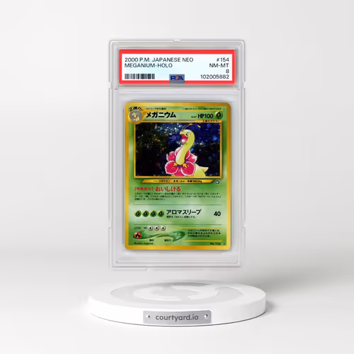 2000 Pokémon Neo #154 Meganium - Holo (PSA 8 NM-MT)