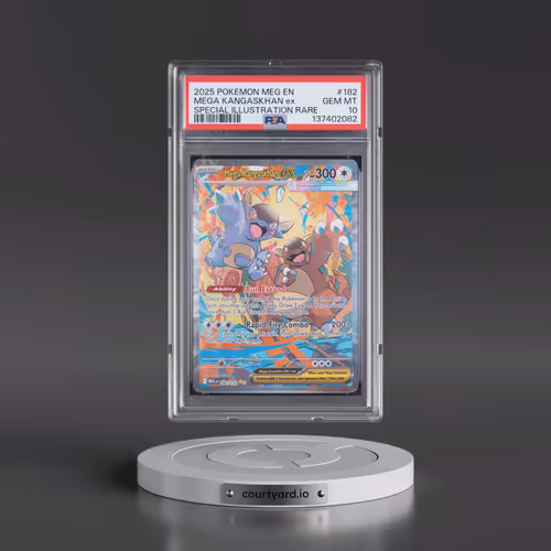 2025 Pokémon Meg EN-Mega Evolution #182 Mega Kangaskhan EX - Holo Special Illustration Rare (PSA 10