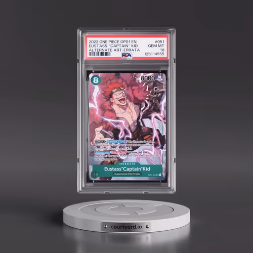 2022 One Piece OP01-Romance Dawn #051 Eustass "Captain" Kid - Alternate Art-Errata (PSA 10 GEM MINT)