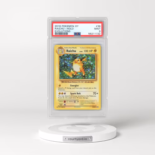 2016 Pokémon XY Evolutions #36 Raichu - Holo (PSA 9 MINT)