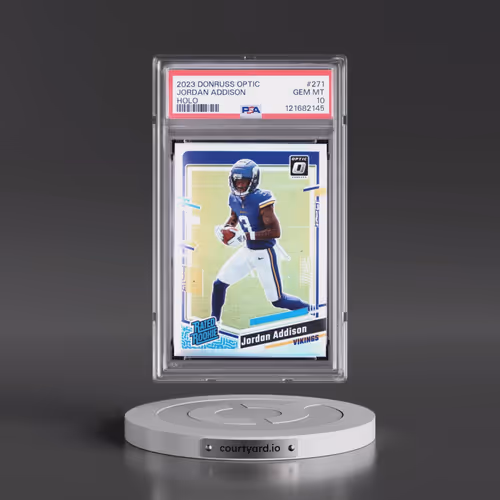 2023 Panini Donruss Optic #271 Jordan Addison - Holo (PSA 10 GEM MINT)