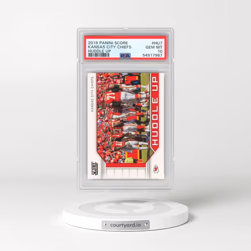 2019 Panini Score Huddle Up #HU7 Kansas City Chiefs (PSA 10 GEM MINT)