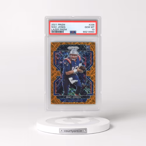 2021 Panini Prizm #336 Mac Jones - Lazer Prizm (PSA 10 GEM MINT)
