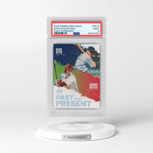 2018 Panini Diamond Kings Past & Present #PP10 Babe Ruth/Shohei Ohtani (PSA 9 MINT)