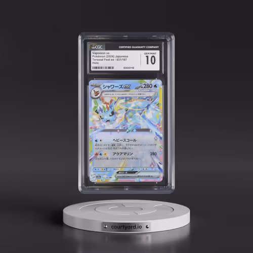 2024 Pokémon Sv8a-Terastal Fest EX #031 Vaporeon EX - Holo (CGC 10 GEM MINT)