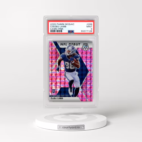 2020 Panini Mosaic #268 Ceedee Lamb - Camo Pink (PSA 9 MINT)