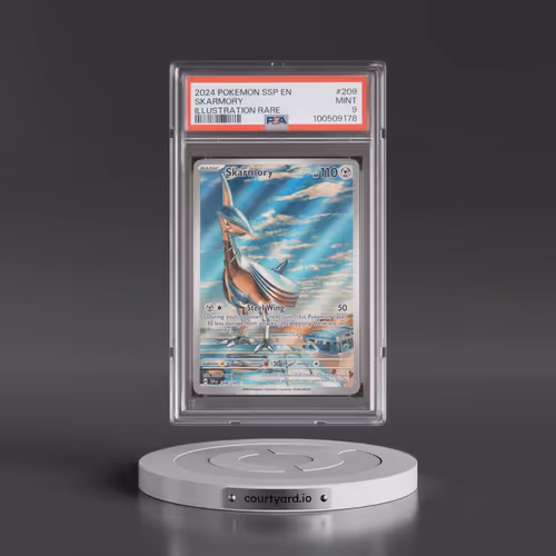 2024 Pokémon Ssp EN-Surging Sparks #209 Skarmory - Illustration Rare (PSA 9 MINT)