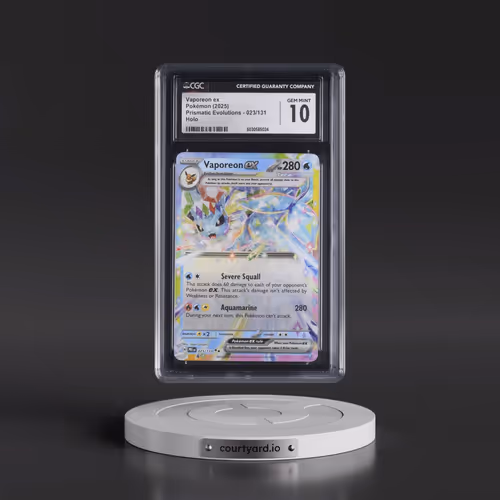 2025 Prismatic Evolutions - PRE EN #023/131 Vaporeon ex - Holo (CGC 10 GEM MINT)