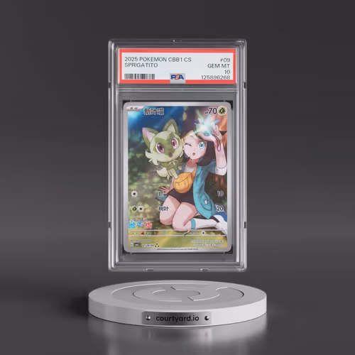 2025 Pokémon Simplified CBB1 C-Gem Pack Vol 1 #09 Sprigatito (PSA 10 GEM MINT)