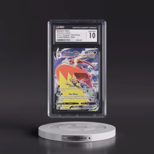 2022 Silver Tempest #TG15/TG30 Blaziken VMAX - Trainer Gallery Holo (CGC 10 GEM MINT)