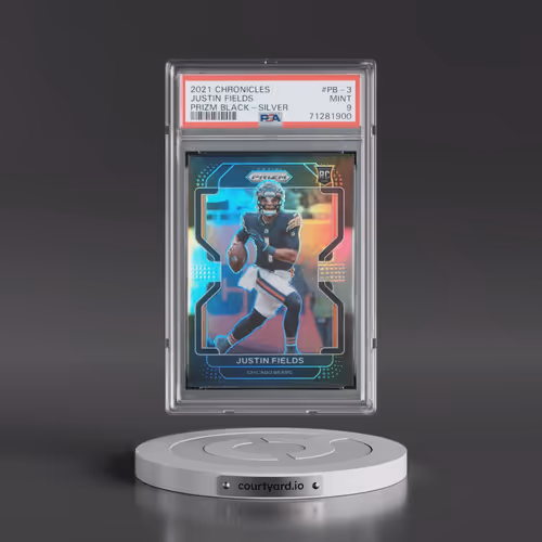 2021 Panini Chronicles Prizm Black #PB-3 Justin Fields - Silver (PSA 9 MINT)
