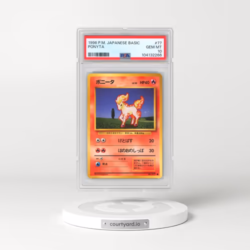 1996 Pokémon Basic #77 Ponyta (PSA 10 GEM MINT)