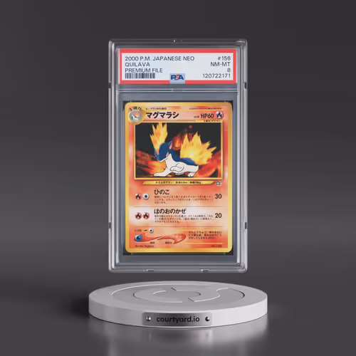 2000 Pokémon Neo #156 Quilava - Premium File (PSA 8 NM-MT)