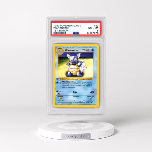 1999 Pokémon Game #42 Wartortle - 1st Edition (PSA 8 NM-MT)