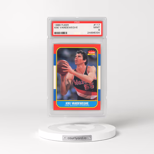 1986 Fleer #117 Kiki Vandeweghe (PSA 9 MINT)