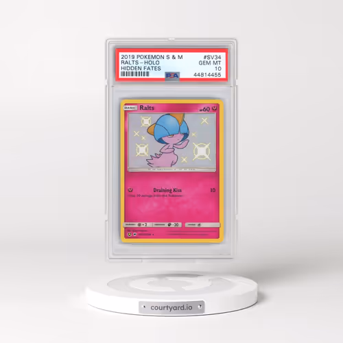2019 Pokémon Sun & Moon Hidden Fates #SV34 Ralts - Holo (PSA 10 GEM MINT)
