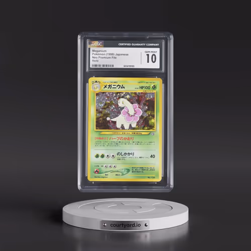 1999 Neo Premium File Meganium - No Rarity - Holo (CGC 10 GEM MINT)