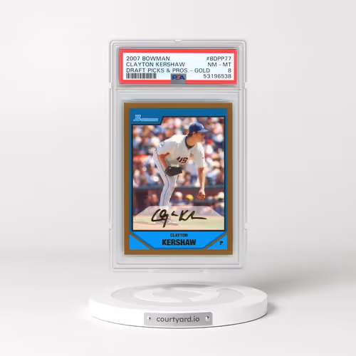 2007 Bowman Draft Picks & Prospects #BDPP77 Clayton Kershaw - Gold (PSA 8 NM-MT)