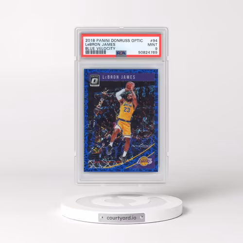 2018 Panini Donruss Optic #94 LeBron James - Blue Velocity (PSA 9 MINT)