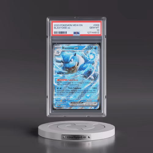 2023 Pokémon Mew EN-151 #009 Blastoise EX - Holo (PSA 10 GEM MINT)