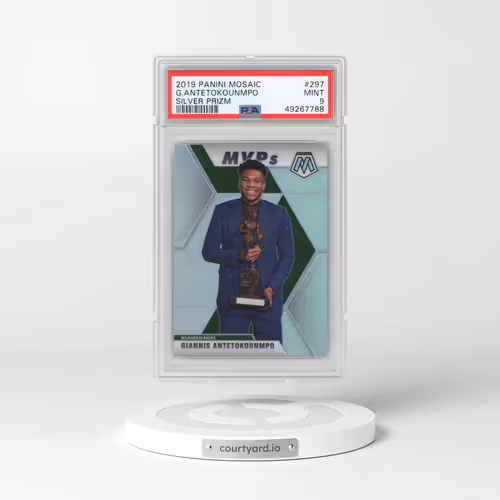 2019 Panini Mosaic #297 Giannis Antetokounmpo - Silver Prizm (PSA 9 MINT)