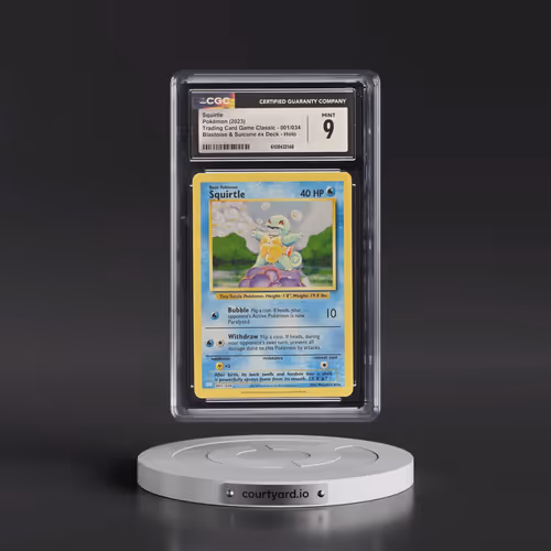 2023 Pokémon Clb-Trading Card Game Classic Blastoise & Suicune EX Deck #001 Squirtle (CGC 9 MINT)