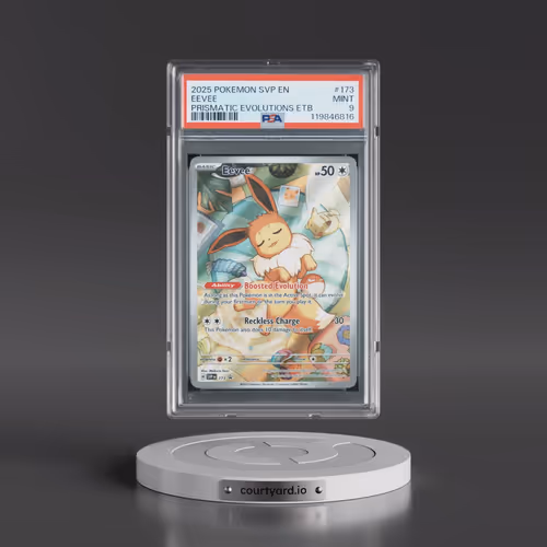 2025 Pokémon Svp EN-SV Black Star Promo #173 Eevee - Prismatic Evolutions Elite Trainer Box (PSA 9 M