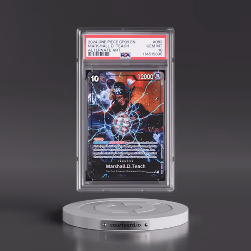 2024 One Piece OP09-Emperors in the New World #093 Marshall D. Teach - Alternate Art (PSA 10 GEM MIN