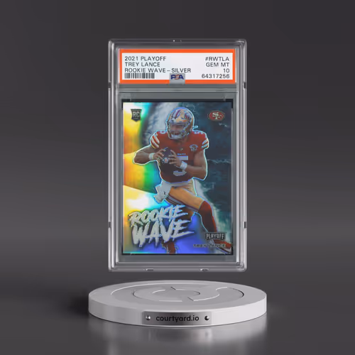 2021 Panini Playoff Rookie Wave #RWTLA Trey Lance - Silver (PSA 10 GEM MINT)
