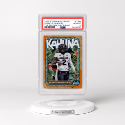 2023 Bowman University Chrome the Big Kahuna #TBK4 Shedeur Sanders - Orange Refractor (PSA 10 GEM MI