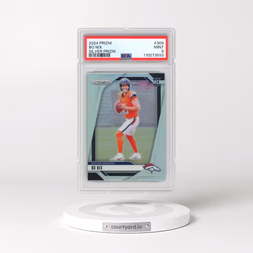 2024 Panini Prizm #309 Bo Nix - Silver Prizm (PSA 9 MINT)