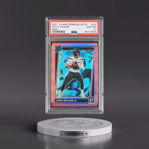 2021 Panini Donruss Optic #202 Zach Wilson - Pink (PSA 10 GEM MINT)
