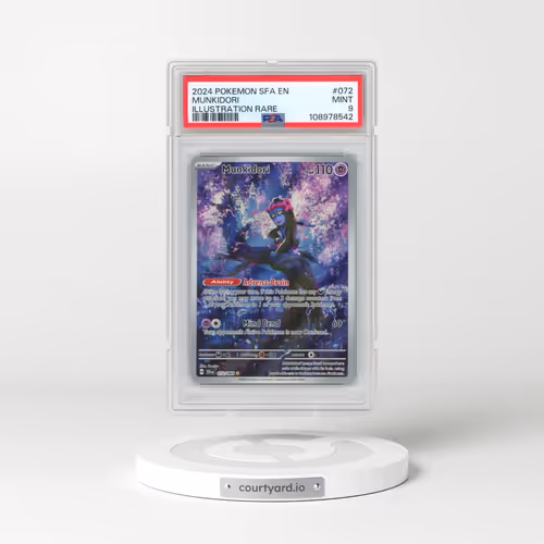 2024 Pokémon Sfa EN-Shrouded Fable #072 Munkidori - Illustration Rare (PSA 9 MINT)