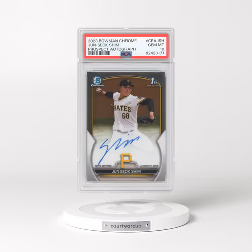 2023 Bowman Chrome Prospect Autographs #CPAJSH Jun-Seok Shim (PSA 10 GEM MINT)
