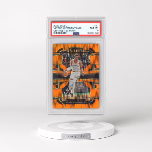2023 Panini Select #87 Victor Wembanyama - Orange Tectonic (PSA 8 NM-MT)