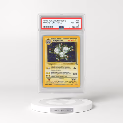 1999 Pokémon Fossil #11 Magneton - Holo (PSA 8 NM-MT)