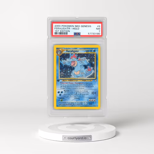 2000 Pokémon Neo Genesis #5 Feraligatr - 1st Edition Holo (PSA 7 NM)