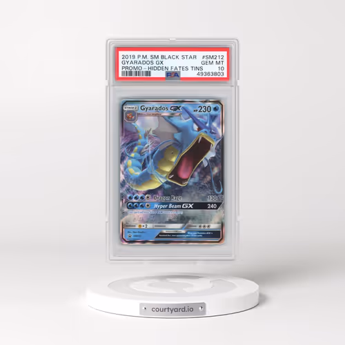2019 Pokémon SM Black Star Promo #SM212 Gyarados GX - Holo Hidden Fates Tins (PSA 10 GEM MINT)