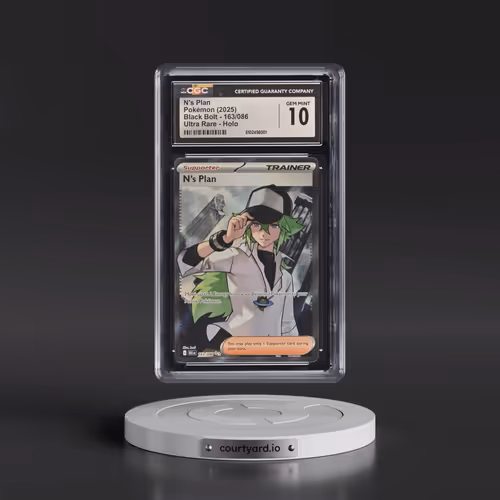 2025 Black Bolt - BLK EN #163/086 N's Plan - Ultra Rare Holo (CGC 10 GEM MINT)