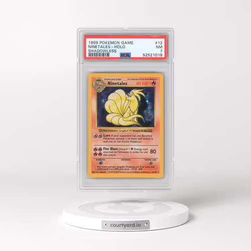 1999 Pokémon Game #12 Ninetales - Holo Shadowless (PSA 7 NM)