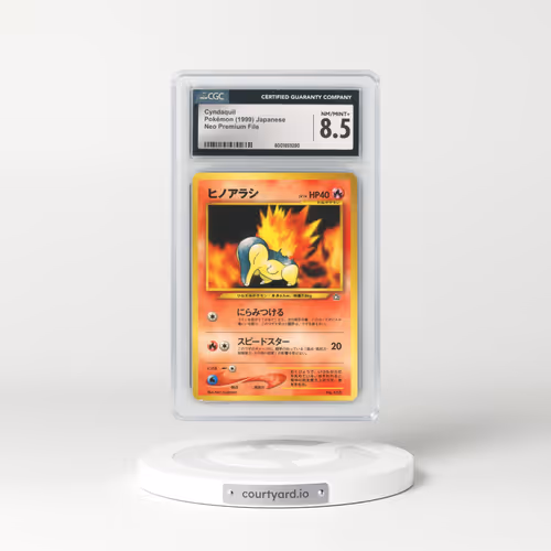 1999 Neo Premium File #155 Cyndaquil - No Rarity (CGC 8.5 NM-MT+)