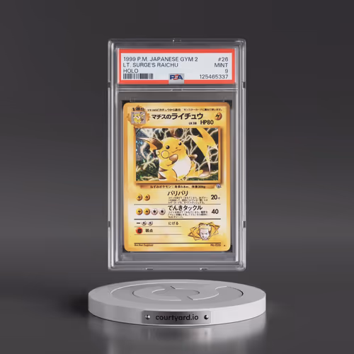 1999 Pokémon Gym 2 #26 LT. Surge's Raichu - Holo (PSA 9 MINT)