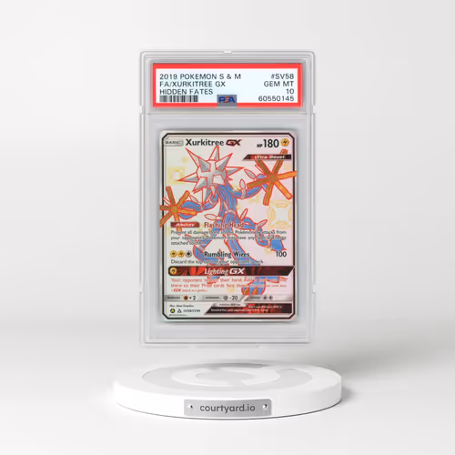 2019 Pokémon Sun & Moon Hidden Fates #SV58 Xurkitree GX - Holo Full Art (PSA 10 GEM MINT)