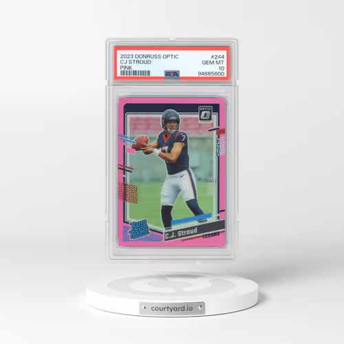 2023 Panini Donruss Optic #244 CJ Stroud - Pink (PSA 10 GEM MINT)
