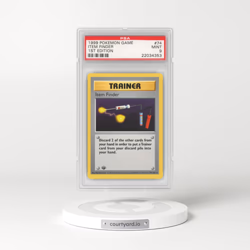 1999 Base Set #74 Item Finder - 1st Edition (PSA 9 MINT)